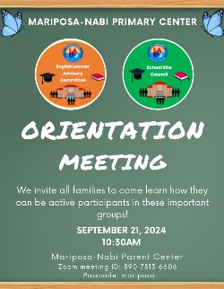 Orientation Meeting